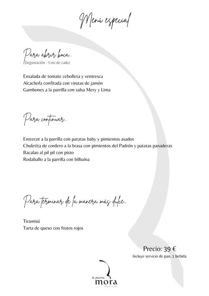 Menú especial