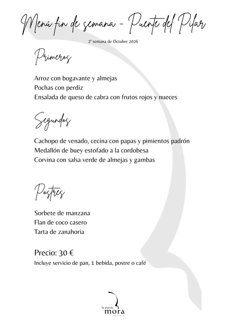Menú fin de semana
